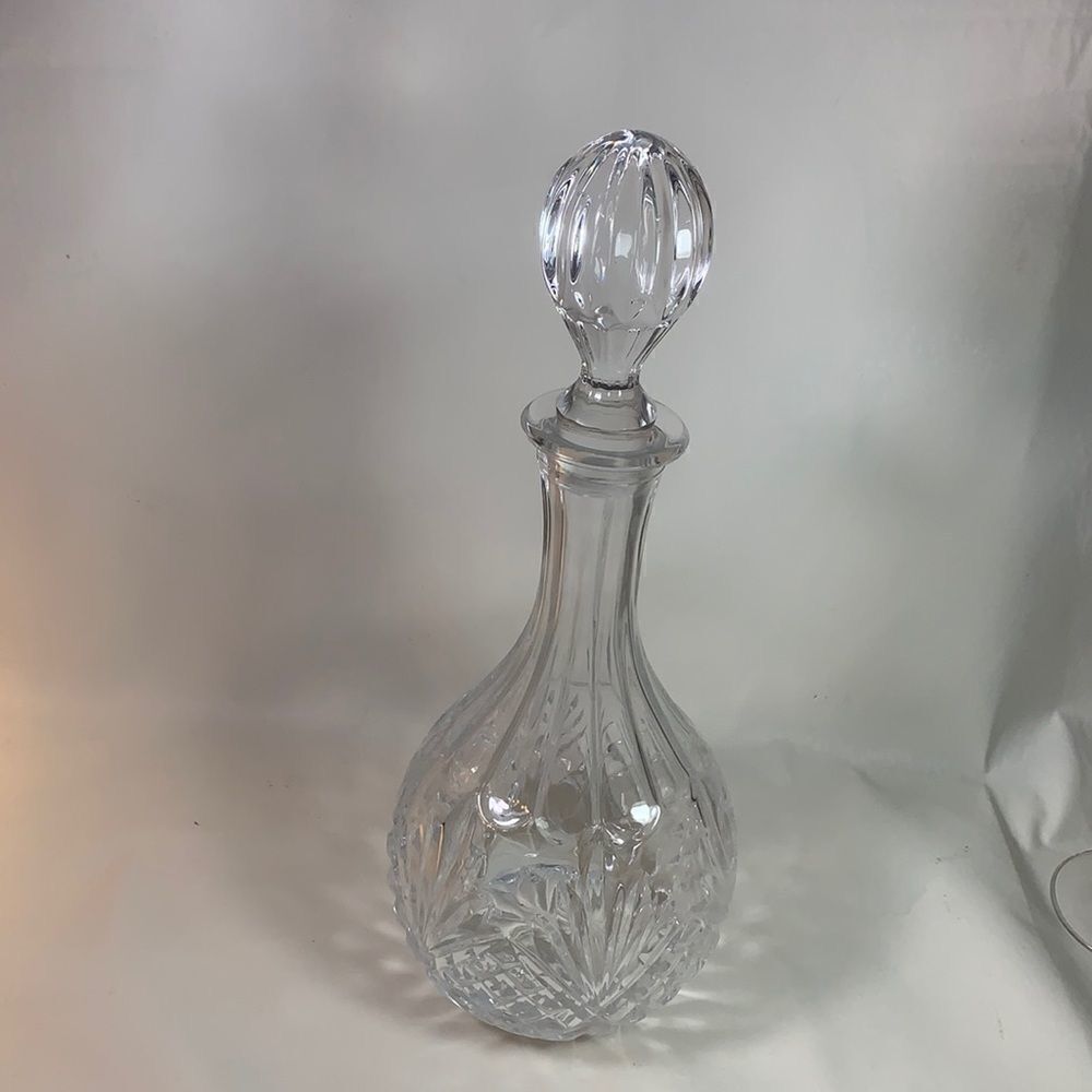 Crystal Bar Alcohol Cocktail Serving Decanter NO Lid Stopper Included EUC
